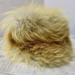 Vintage Red Fox Real Fur puff and hat set